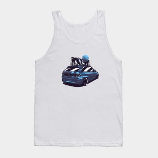 Blue Opel Astra GSI Mountains Tank Top